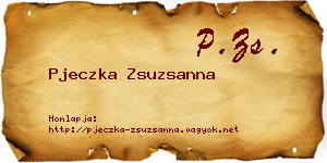 Pjeczka Zsuzsanna névjegykártya
