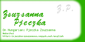 zsuzsanna pjeczka business card